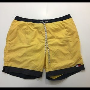 Vintage 90s Tommy Hilfiger Mens Swim Trunks Large